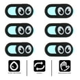 thumbnail image 5 of FONDOTIN 6 PCS Indoor Camera Privacy Cover ABS Black for Computer Travel Use, 5 of 5