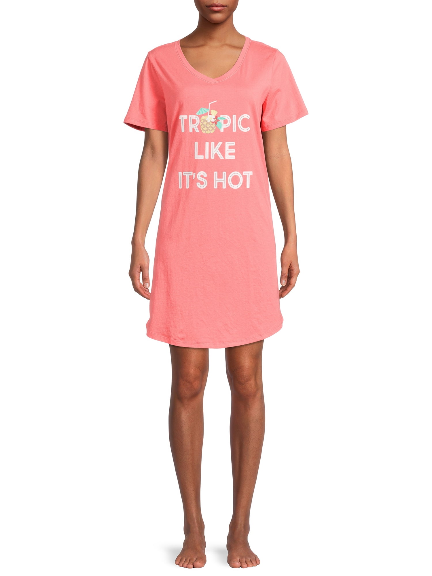 Organic Cotton Crew Neck Nightshirt 