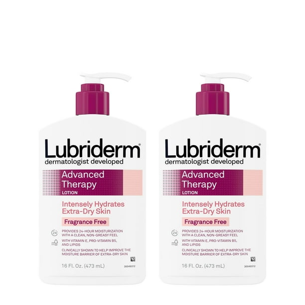 Lubriderm Advanced Therapy FragranceFree Moisturizing Lotion with Vitamins E and ProVitamin B5