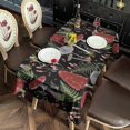 thumbnail image 2 of Red Mushroom Fern Black Pattern Rectangle Tablecloth 60"x102",Waterproof Polyester Rectangle Table Cloth, Wipeable Spillproof Polyester Tablecloth for Dining, Camping, Indoor and Outdoor, 2 of 6