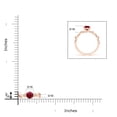 thumbnail image 4 of ANGARA Natural Ruby and Diamond Ivy Scroll Ring in 14K Rose Gold for Women (Size-5mm) | July Birthstone, Birthday, Anniversary, Jewelry Gift for Women | Natural Ruby Ring, 4 of 9