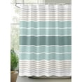 thumbnail image 2 of Fsddascl Teal Aqua Stripes Shower Curtain Set - 36" x 78" Washable Bathtub Curtain with 12 Hooks, Modern Ombre Abstract Aesthetics Waterproof Fabric Stall Shower Curtains for Bathroom/Bathtub Décor, 2 of 6