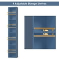 thumbnail image 4 of Homfa 8-Tier Media Tower, CD DVD Media Storage Unit with 4 Adjustable Shelves for Living Room Bedroom, Blue, 4 of 8