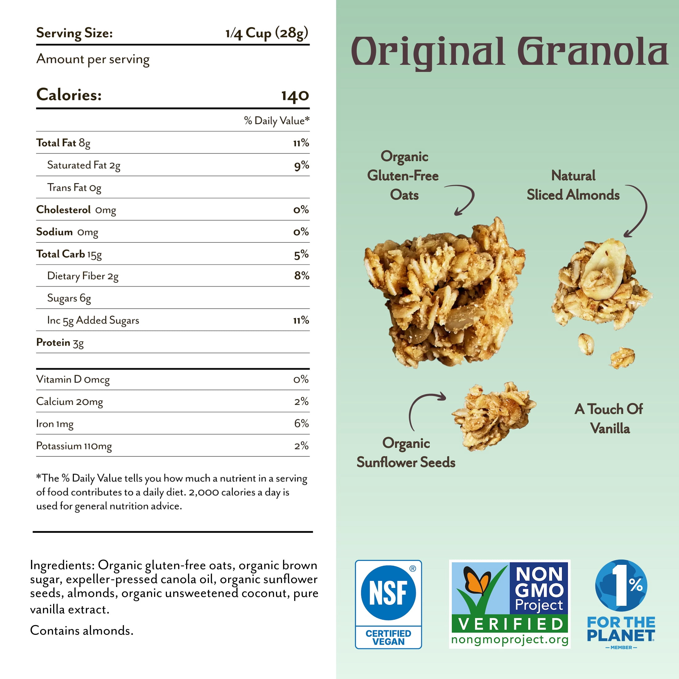 Michele's Granola Original Gluten-Free & Non-GMO, 12 oz Package