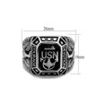 thumbnail image 2 of Untamed Pack Navy Ring - Polished Stainless Steel, Gold Plating, Black, 2 of 7