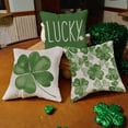 thumbnail image 4 of St Patricks Day Pillow Covers 18x18 Set of 4 St Patricks Day Decorations for Home Shamrock Lucky St Patricks Day Decorative Throw Pillows Farmhouse St Patricks Day Decor, 4 of 5