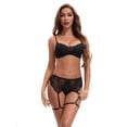 thumbnail image 4 of DARING DIVA Women's Adjustable Straps Lace Garter Belt 3XL Black, 4 of 6
