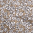 thumbnail image 1 of oneOone Cotton Cambric Brown Fabric Floral Diy Clothing Quilting Fabric Print Fabric By Yard 56 Inch Wide, 1 of 4