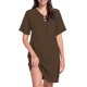 thumbnail image 1 of WILLBEST Vestidos Floreados Para Mujer Cuello En V Color Sólido 2025 Cómodo Casual Vestido Con Botones, 1 of 3