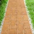 thumbnail image 3 of Yaheetech 27pcs Fir Wooden Floor Tiles Patio Pavers Composite Decking for Outdoor & Indoor Patio Garden Deck Poolside 12''x 12'', Natural Wood, 3 of 6