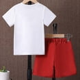 thumbnail image 4 of Staki Baby Boy Clothes Kids Boy Clothes Casual Short Sleeve Polo Shirt + Plaid Print 2Pcs Shorts Summer Clothing Set 2-8Y(White & Red,7-8 Years), 4 of 4