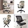 thumbnail image 2 of FKELYI Bohemian Floral Skull Print 4 Pcs Office Chair Covers Set Removable Computer Chair Slipcovers with Arm Rest Covers for Swivel Chair Armchair Washable Home Decoration, 2 of 7
