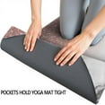 thumbnail image 3 of Pink Glitter White Marble Pattern Hot Yoga Mat Towel Non Slip for Hot Yoga - Quick-Drying Yoga Mat Cover with 4 Corner Pockets with Travel Bag - Hot Yoga Towel Non Slip 74"x26", 3 of 6