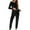 Black, variant on Yeaiivve Track Suits for Women Velour Lounge Sweatsuits 2 Piece Set Crewneck Long Sleeve Tops and Pants Matching Sets Black M