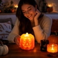 thumbnail image 5 of Glowing Jack-o'-Lantern Pumpkin Light, Orange Halloween Tabletop Decoration with Built-In Yellow Light, Indoor Halloween Decor for Party Table, Shelf and Home, 5 of 7