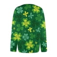 thumbnail image 4 of Saint Patrick's Day Cardigans for Women Trendy Shamrock Pattern Long Sleeve Button Down Cardigan St. Patrick's Day Y2k Open Front Knitted Shirt Top, 4 of 5