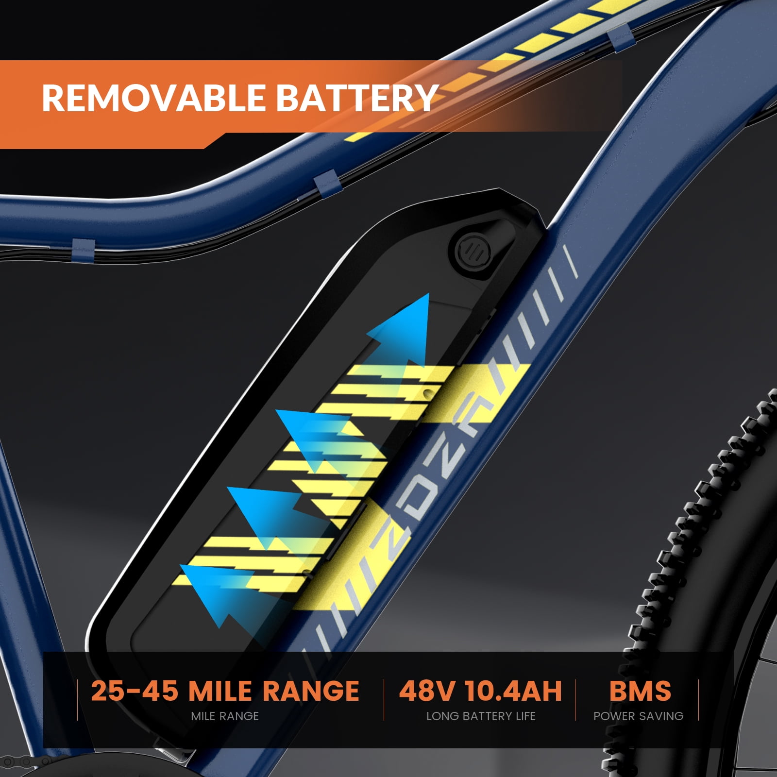 ZDZA 27.5'' Electric Bike for Adults, Peak 1500W Motor 25MPH E-Mountain Bike, 48V 10.4Ah Removable, 7-Speed Ebike with Display UL2849
