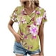 thumbnail image 2 of Fiudx Camisetas para Mujer Top Informal de Primavera y Verano de Manga Corta con Cuello En V para Mujer, 2 of 4