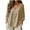 Khaki, variant on 3/4 Length Sleeve Womens Tops Cotton Shirts Lace Floral Eyelet Blouses Peplum Loose Casual Tunic Clothes (Khaki, XL)