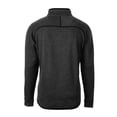 thumbnail image 3 of Men's Cutter & Buck Heather Charcoal Richmond Flying Squirrels Mainsail Sweater-Knit Half-Zip Pullover Jacket, 3 of 3