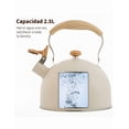 thumbnail image 2 of Tetera Xtellar Silbante De Acero Inoxidable De 2,5 L color beige, 2 of 4