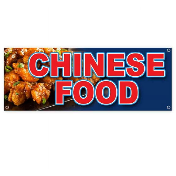 Chinese Food 13 oz Vinyl Banner With Metal Grommets