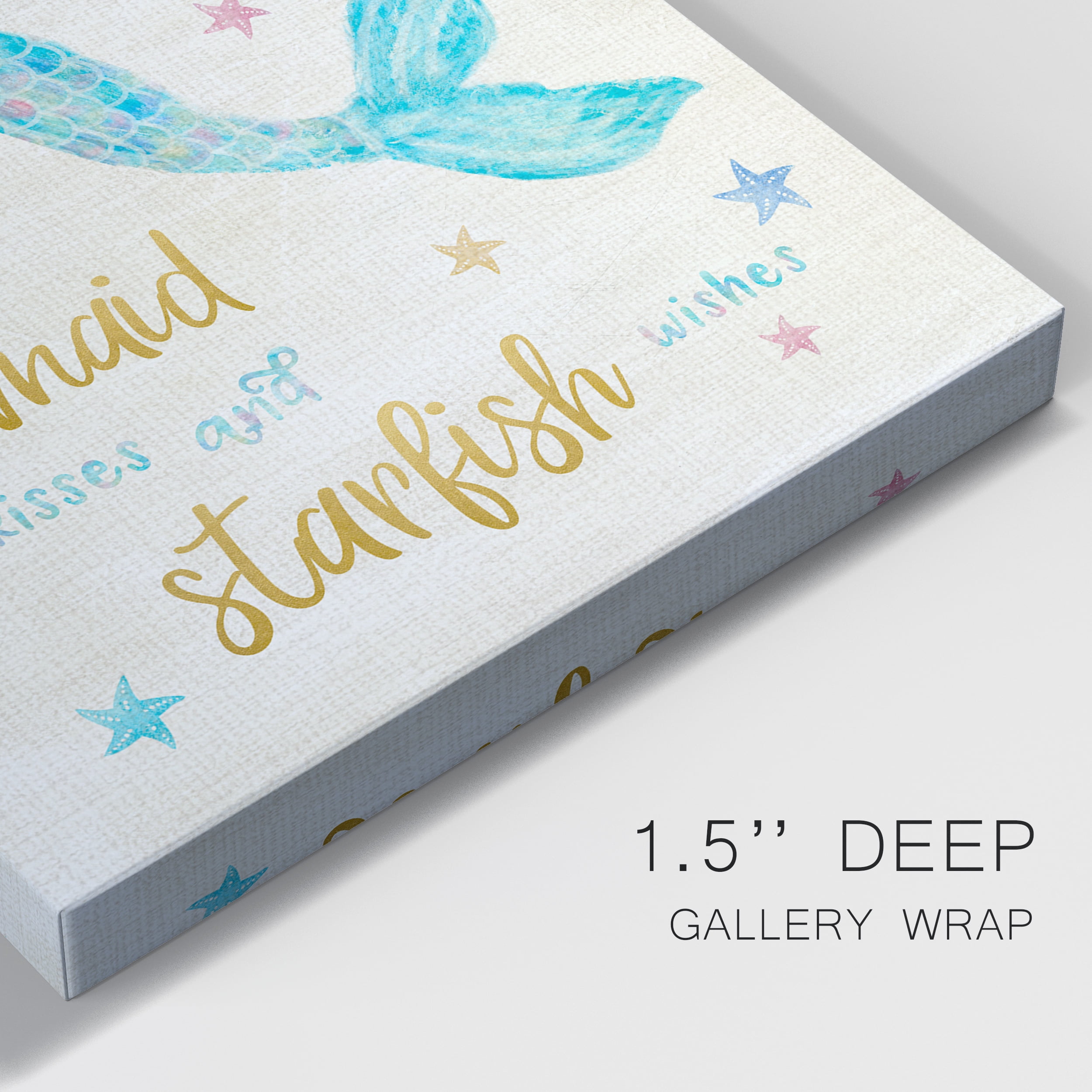 Mermaid Kisses Premium Gallery Wrapped Canvas - Ready to Hang - 8 x 12