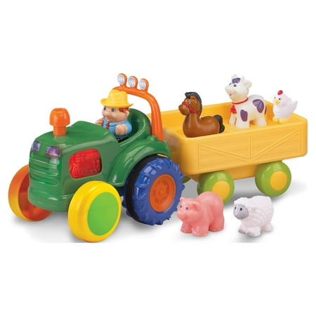 Kidoozie Funtime Tractor – Farm Playset with Toy Tractor, Figure and Farm Animals – Suitable for toddlers and preschoolers ages 12+ months