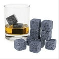 thumbnail image 2 of Whiskey Stones Set 9 Granite Whiskey Chill Rocks with Velvet Bag Whiskey Stone Cubes Wine, 2 of 8