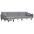 thumbnail image 3 of vidaXL L-shaped Sofa Bed Dark Gray 108.3"x55.1"x27.6" Fabric, 3 of 4