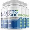 (5 Pack) Keto Max XR - Supplement for Weight Loss - Energy & Focus Boosting Dietary Supplements for Weight Management & Metabolism - Advanced Fat Burn Raspberry Ketones Pills - 300 Capsules