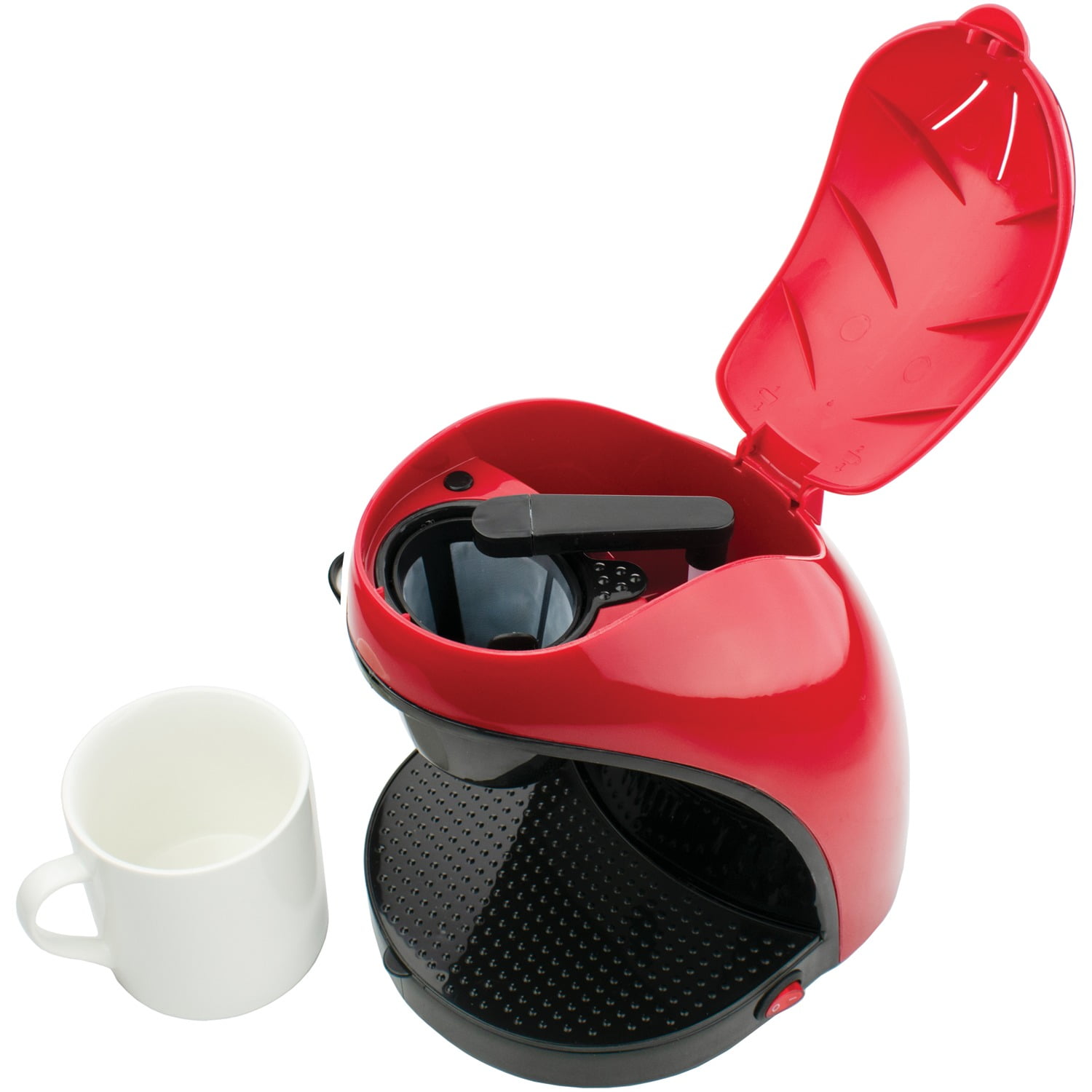 Brentwood Single-Serve Drip Coffee Maker with Ceramic Mug (Red), TS-112RPT