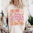 thumbnail image 5 of All Oopsies No Daisies Mom Floral T-Shirt, Boho Funny Quote White Tee for Free-Spirited and Stylish Mothers, 5 of 6