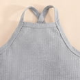 thumbnail image 5 of Paiwinds Summer Baby Short Sleeve Bodysuit Romper Peter Pan Collar Classic Casual Onesie Snap Closure Stretchy Knit Regular Fit Infant Unisex Clothes, 5 of 9