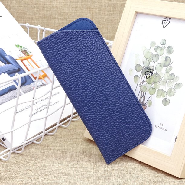 Estuche de cuero para gafas con flores antiguas, funda de cuero para gafas de sol de lichi, funda de cuero para gafas engrosada