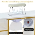 thumbnail image 5 of M optimized Manicure Table Nail Makeup Desk with Electric Downdraft Vent, Lockable Wheels, Wrist Rest, Open Shelf Storage Cabinet Nail Table, 5 of 7