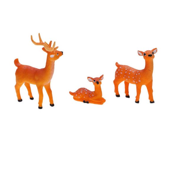 Kawaii Decor 5Pcs Plastic Deer Miniature Accessories For Gifting Decorative Items Chic Tabletop Design