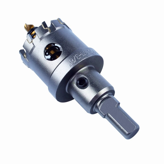 McJ Tools 1-3/8" TCT Hole Saw Long for Stainless Steel Cutting, Thick Metal Cutting, Ideal for Electricians, Plumbers, Mechanicians, Metal workshops