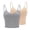 Dark Gray, variant on Camisole Tank Tops for Women with built in bra Summer Camisole V Neck Crop Tops with Adjustable Spaghetti Strap 2-Pack