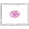 thumbnail image 1 of Dahlia Tapestry, Vivaciously Illuminated Sketch of a Purple Dahlia with Magenta and White Petals, Wall Hanging for Bedroom Living Room Dorm Decor, 60W X 40L Inches, Fuchsia White, by Ambesonne, 1 of 2