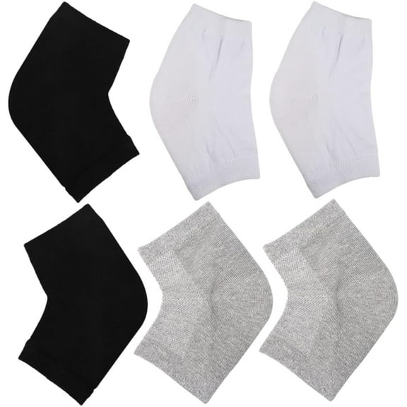 Moisturizing Heel Socks 3 Pairs Half Heel Cover Cotton Socks Moisturizing Polyester, Gel, Nylon Padded Heel Socks
