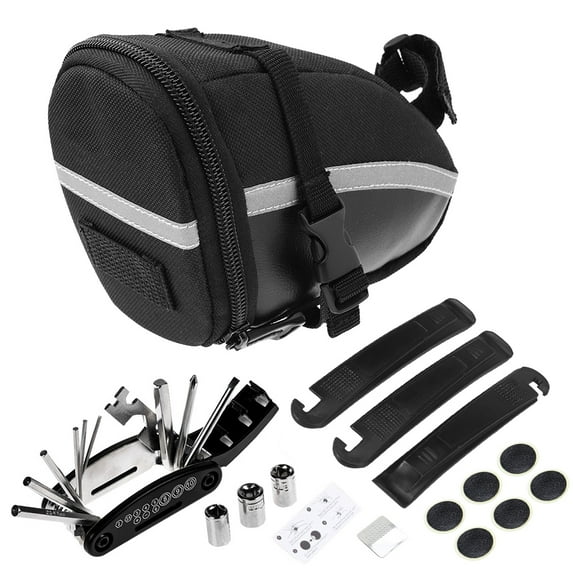 SAHOO Bike Tool Saddle Bag Cycling Seat Pack 16 in 1 Multi Function Tool Kit