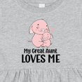 thumbnail image 4 of Inktastic Pink Piggies My Great Aunt Loves Me Girls Baby Dress, 4 of 5