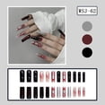 thumbnail image 5 of Yoyauz 24PCS Rectangular Fake Nails With Halloween Silver And Red Scratch Design Charm Acrylic Nails Suitable For Girls And Women On Halloween, 5 of 6