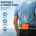thumbnail image 6 of HonestMatter Portable Fan for Car, Clip On Rechargeable Fan with LED Display and 16°C Cooling, 360° Adjustable Clip Fan for Office Bedroom Travel, Orange, 6 of 7