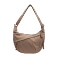 thumbnail image 2 of Bolsa cruzada de pana para mujer, de gran capacidad, color sólido, correa ajustable, para escuela, oficina y uso diario., 2 of 7