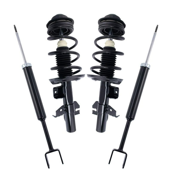 TRQ Front and Rear Strut & Coil Spring Assembly Set Driver & Passenger Sides Fits Select 13-16 Dodge Dart