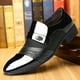 thumbnail image 5 of Zapatos de cuero para hombre, zapatos casuales de negocios, zapatos formales de otoño y verano de talla grande, zapatos casuales sin cordones y transpirables para hombre, 5 of 6