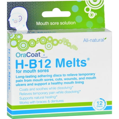 Oracoat All Natural H-B 12 Melts For Mouth Sores Discs, 12 Ea