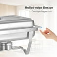 thumbnail image 5 of EVGTTI 5 Pack 8QT Chafing Dish Buffet Set, High Grade Stainless Steel Chafing Dish with Foldable Frame for Parties, Events, 5 of 6